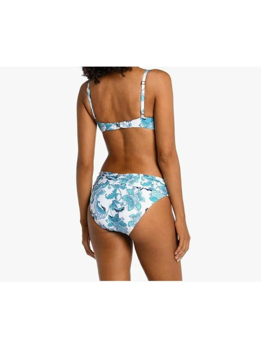 La Blanca Bikini Top NWT Womens 12‎ Over The Shoulder Wrap Swimsuit Resort Beach